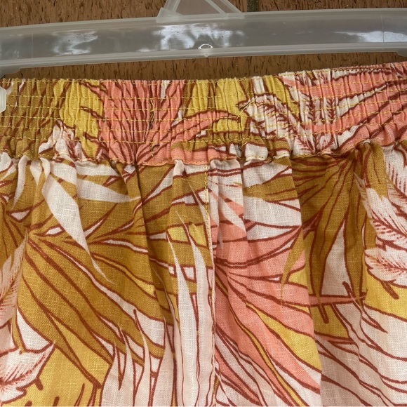 New Tahari Wide Leg Palm Tree Leaf Fern 100% Washable Linen Pants Trousers - Picture 11 of 13